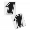 Race number stickers set of 2 Font Brno Black