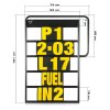 Pitboard, Boxentafel klein, Infotafel Set-Karten neon-gelb