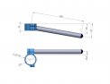 PP-racing handlebar 50mm Honda CBR 1000RR 2017-2019