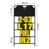 Pitboard, Boxentafel groß, Infotafel Set-Karten Neon-Gelb