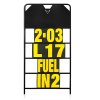 Pitboard, Boxentafel groß, Infotafel Set-Karten Gelb