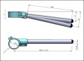 Manillar de carreras PP 50mm ajustable Typ AGO CBR1000RR 17-19