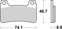 Almohadilla de freno SBS 809DC CBR1000RR/2004-2014