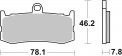 Brake pad SBS 864DC Daytona 675/ABS/2009-2017