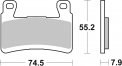 Brake pad SBS 894DC ZX6R/636 2013-