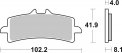 Almohadilla de freno SBS 901DS-1 mordedura tóxica 675/ABS 2013-